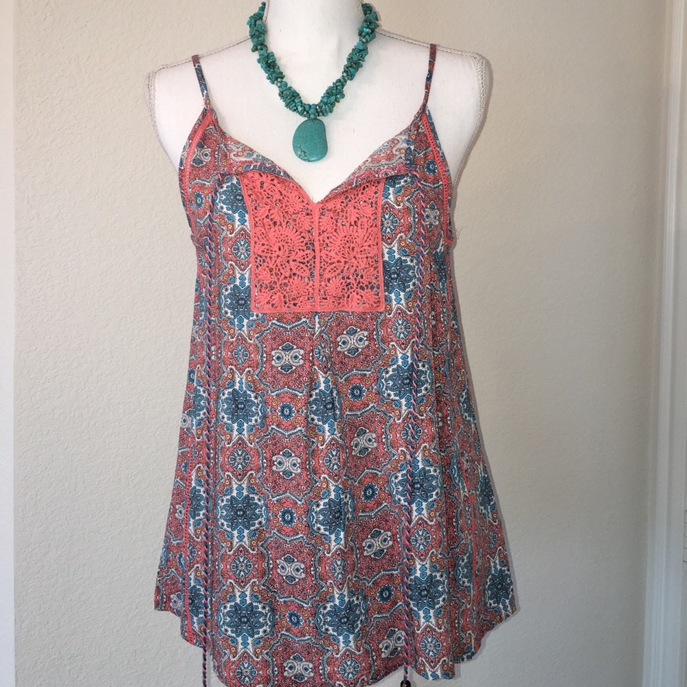 Ladies Boho Summer Top Size M